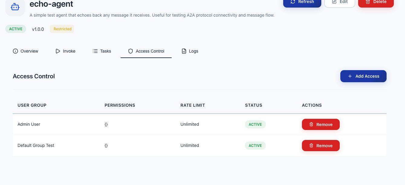 Agent Access Control