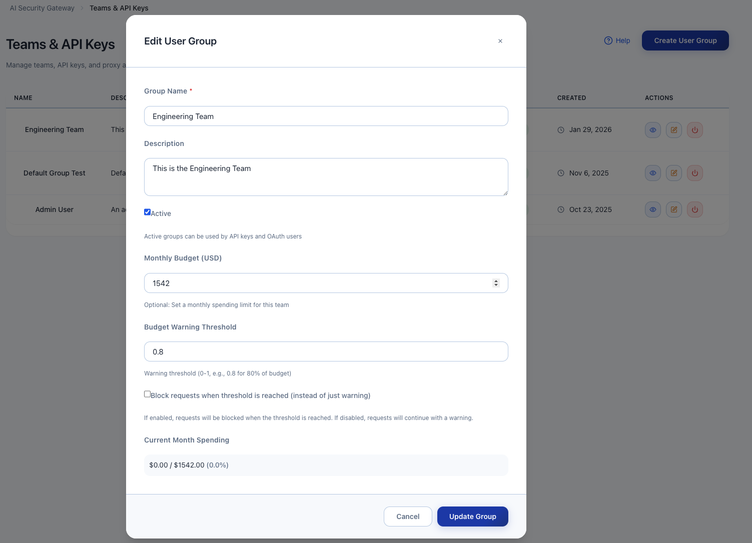 Budget Management Dashboard