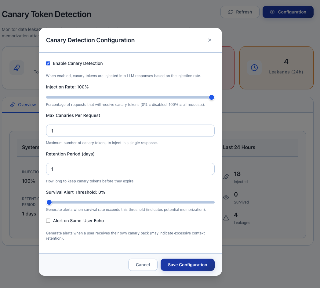 Canary Configuration