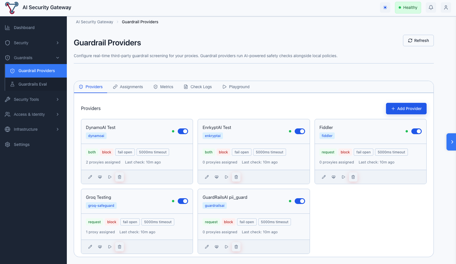 Guardrail Providers Overview