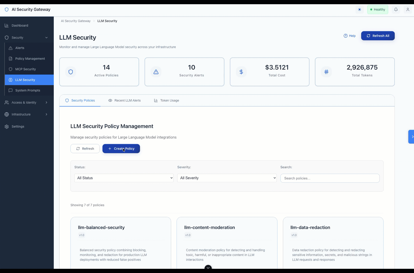 Build Custom LLM Policy