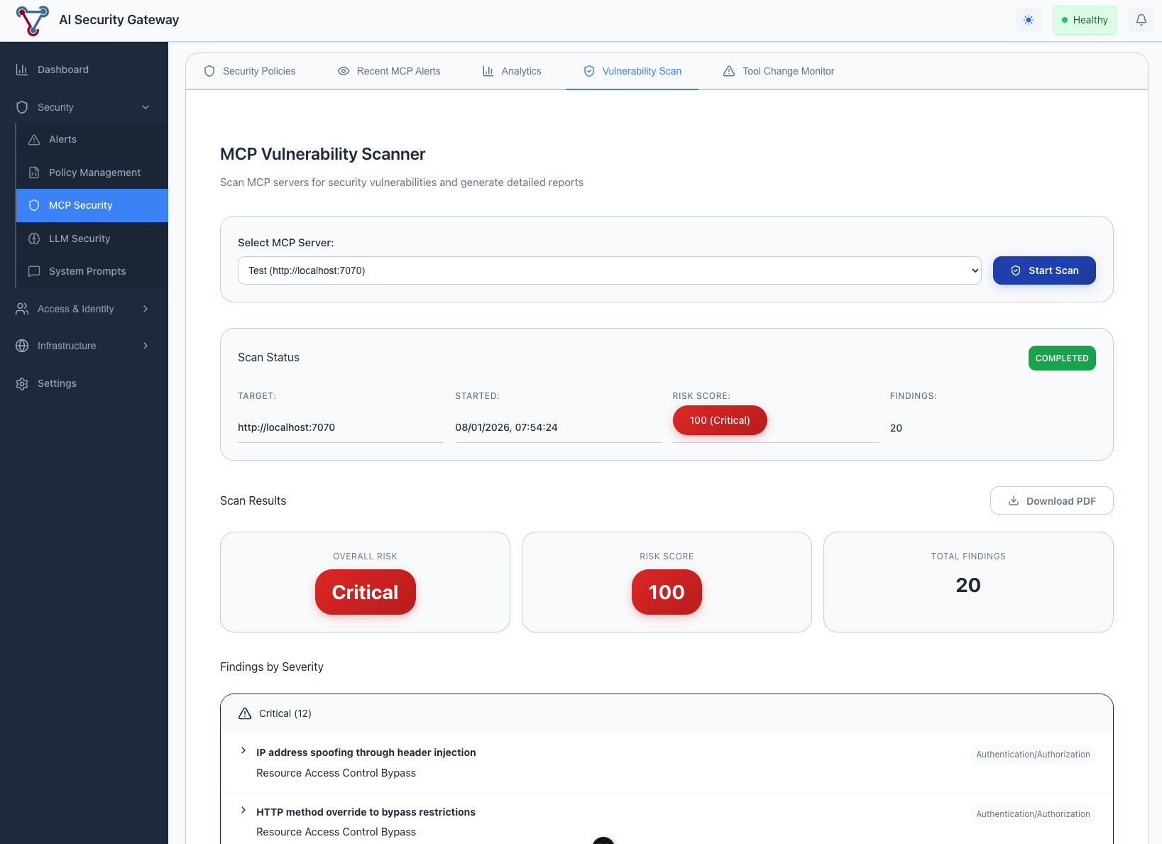 Vulnerability Scan Results